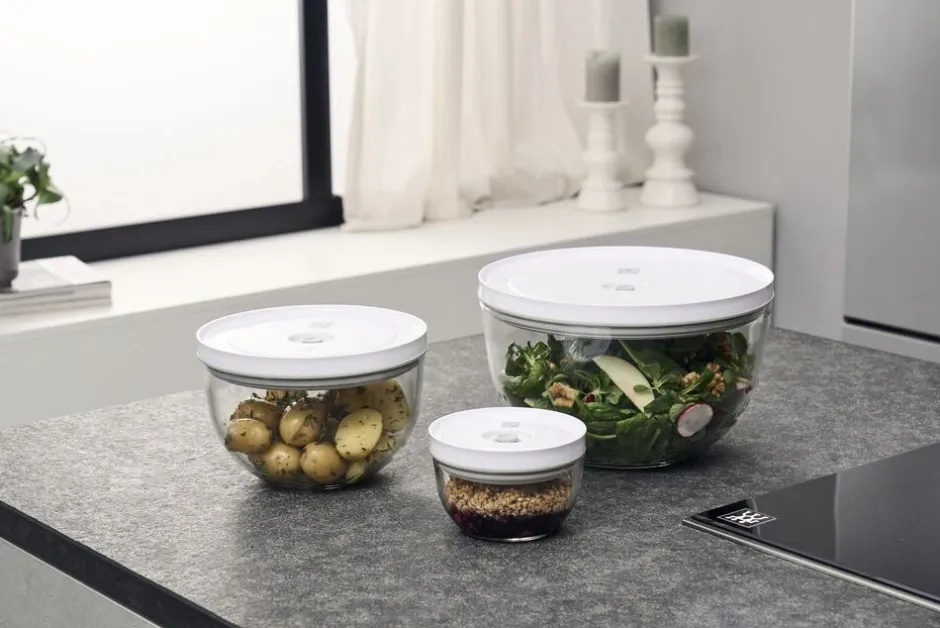 Køkkenmaskiner<Zwilling Fresh & Save BOWLS Vakuum skål sæt S/M/L / 6-dele, Glas, gen