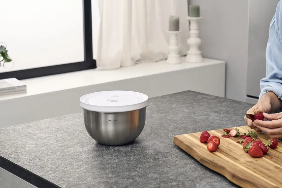 Køkkenmaskiner<Zwilling Fresh & Save BOWLS Vakuumskål M / 19 cm, Rustfrit stål, Sølv