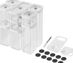 Opbevaring<Zwilling Fresh & Save CUBE Sæt S/M12 gennemsigtig-hvid