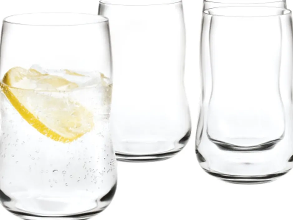 Glas<Holmegaard Future 4 stk. Vandglas klar 37 cl