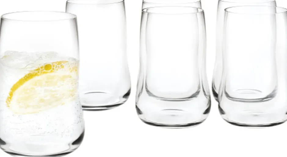 Glas<Holmegaard Future 6 stk. Vandglas klar 25 cl