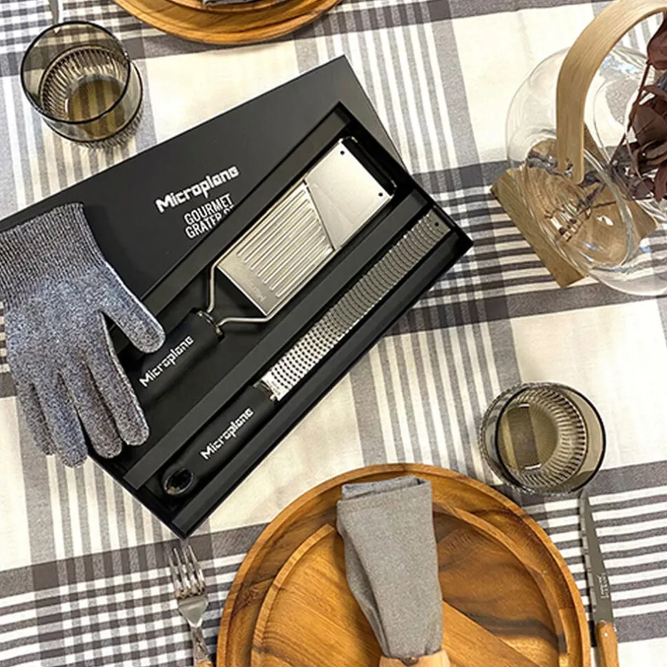Køkkenartikler<Microplane Gavesæt - Premium Zester + Gourmet Slicer + Skæreresistent