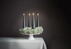 Elektriske Julelys<Uyuni Giftbox w. spike, remote, LED cone candle, Pine green, Smoot