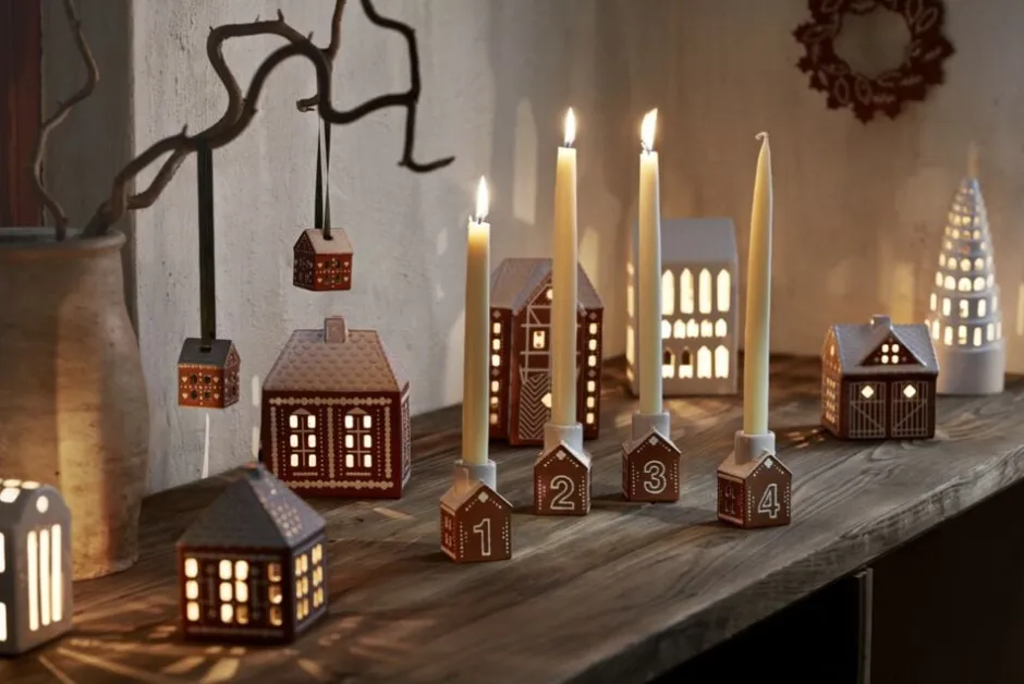 Adventsstager<Kähler Gingerbread Adventsstage H7. 5 brun