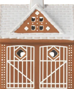 Lys & Lysestager|Julepynt<Kähler Gingerbread Lyshus Julestald H11. 5 brun