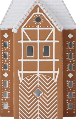 Julepynt<Kähler Gingerbread Lyshus stor brun