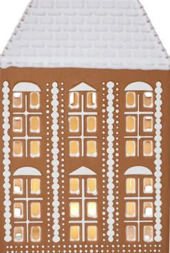 Julepynt<Kähler Gingerbread Lyshus stor brun