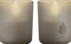 Lys & Lysestager<Uyuni Glass Candle, Sandstone, 2-pack, 6x7 cm