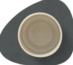Tekstiler Til Borddækning<LIND DNA GLASS MAT CURVE (11x13cm) NUPO anthracite