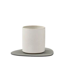 Tekstiler Til Borddækning<LIND DNA GLASS MAT CURVE (11x13cm) NUPO light grey