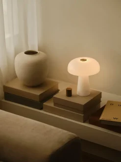 Bordlamper<DFTP GLOSSY MINI TABLE E14 G45 WHITE