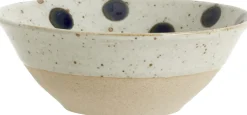 Tallerkener<Nordal GRAINY dot bowl, sand/dark blue