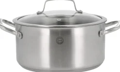 Gryder & Pander<Pillivuyt Gourmet Gryde med glaslåg Roya 5,2 liter 24 cm Rustfrit stål