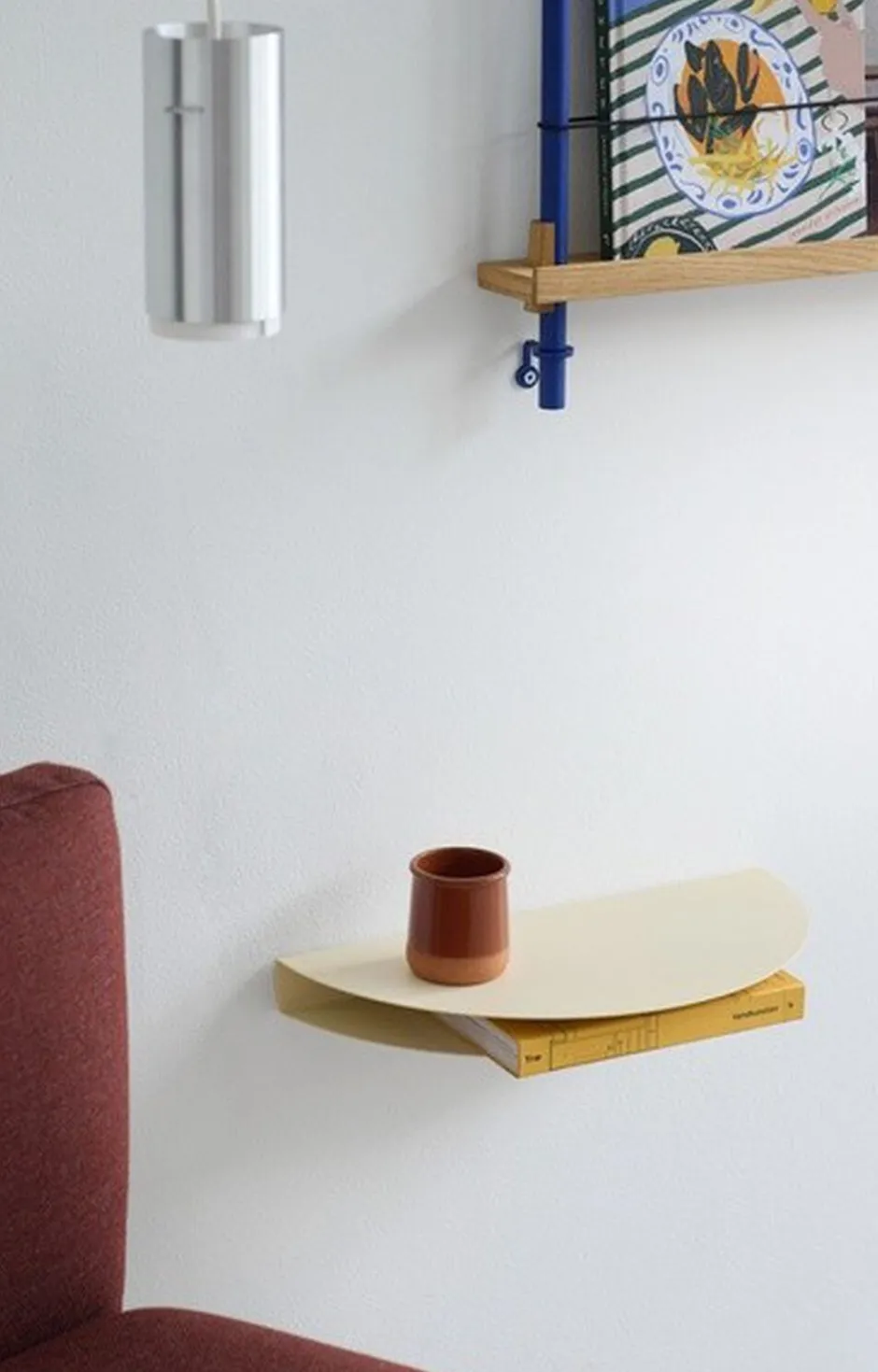 Møbler<Moebe Half Moon Shelf: Terracotta: Small