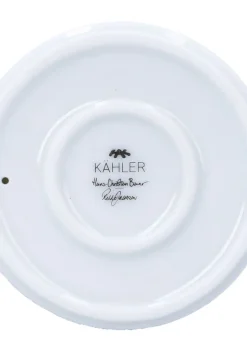 Julepynt<Kähler Hammershøi Christmas Gaver lysestage Ø7. 5 cm hvid m. deko