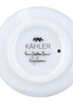 Julepynt<Kähler Hammershøi Christmas Nissefar lysestage H8. 5 hvid m. deko