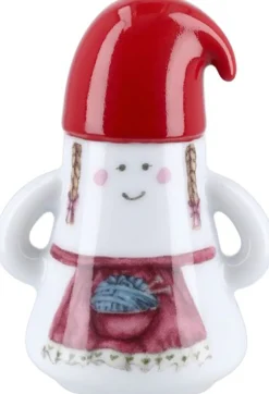 Julepynt<Kähler Hammershøi Christmas Nissemor Ø6 cm hvid m. deko