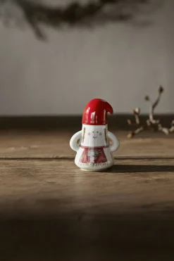 Julepynt<Kähler Hammershøi Christmas Nissemor Ø6 cm hvid m. deko