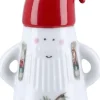 Julepynt<Kähler Hammershøi Christmas Nissefar Ø6 cm hvid m. deko