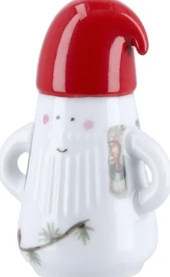Julepynt<Kähler Hammershøi Christmas Nissefar Ø6 cm hvid m. deko