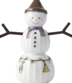 Julepynt<Kähler Hammershøi Christmas Snedreng H9 hvid m. deko