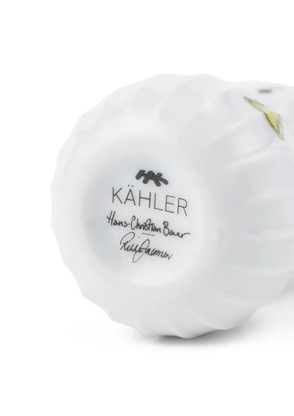Julepynt<Kähler Hammershøi Christmas Snedreng H9 hvid m. deko