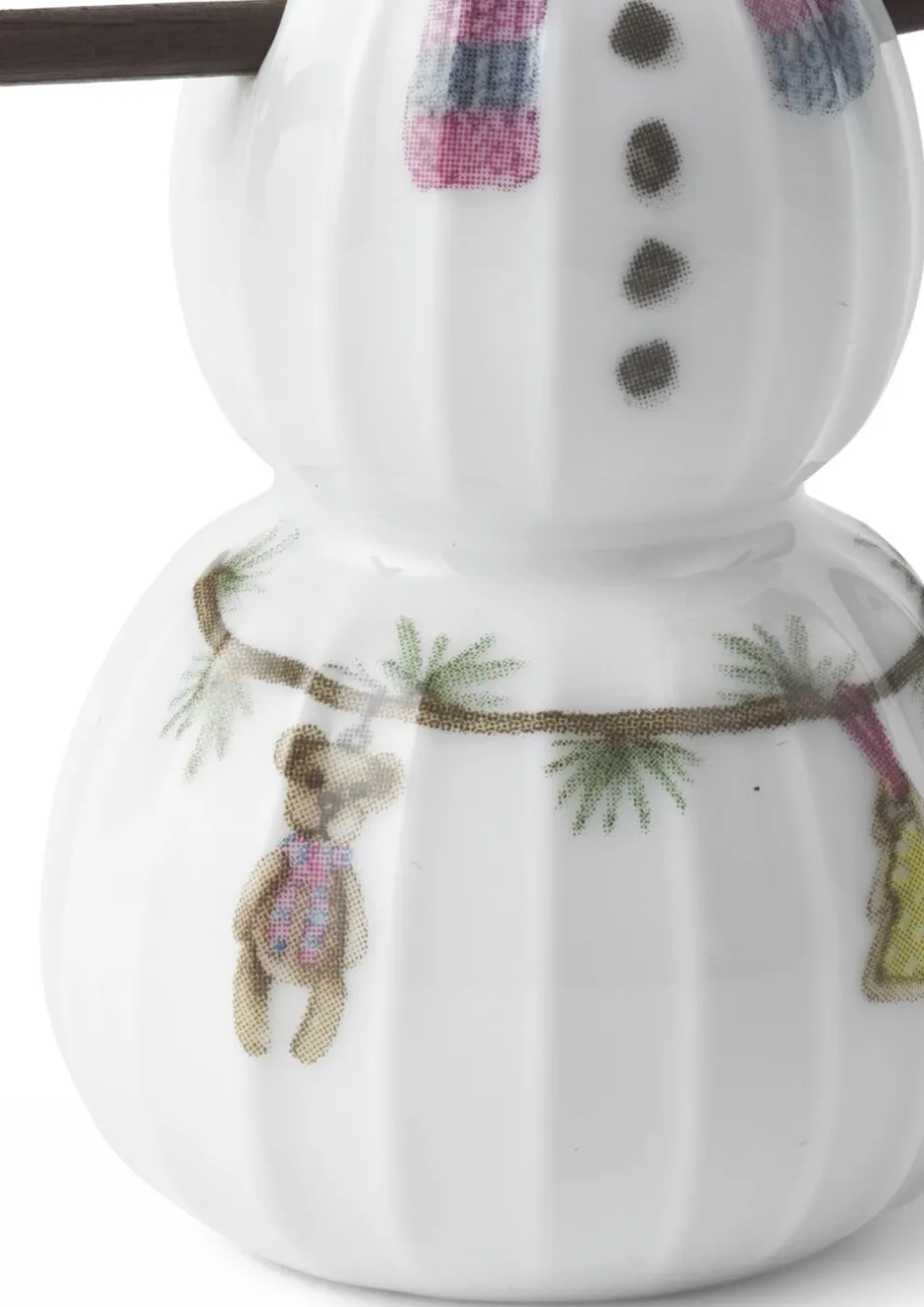Julepynt<Kähler Hammershøi Christmas Snedreng H9 hvid m. deko