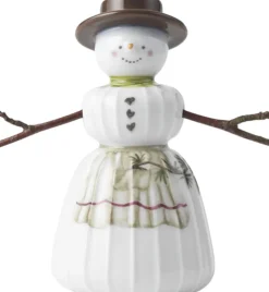 Julepynt<Kähler Hammershøi Christmas Snekone H11 hvid m. deko