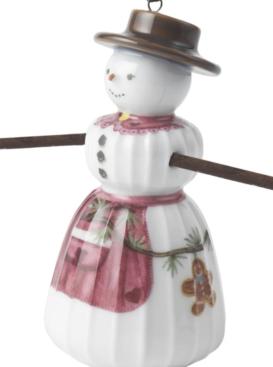 Juletræspynt<Kähler Hammershøi Christmas Snekone hængende H9 hvid m. deko
