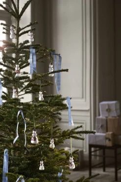 Juletræspynt<Kähler Hammershøi Christmas Snekone hængende H9 hvid m. deko