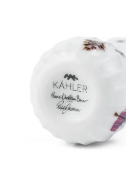 Juletræspynt<Kähler Hammershøi Christmas Snemand hængende H9. 5 hvid m. deko