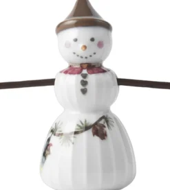 Julepynt<Kähler Hammershøi Christmas Snepige H8 hvid m. deko