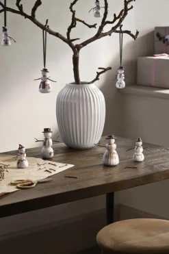 Julepynt<Kähler Hammershøi Christmas Snepige H8 hvid m. deko