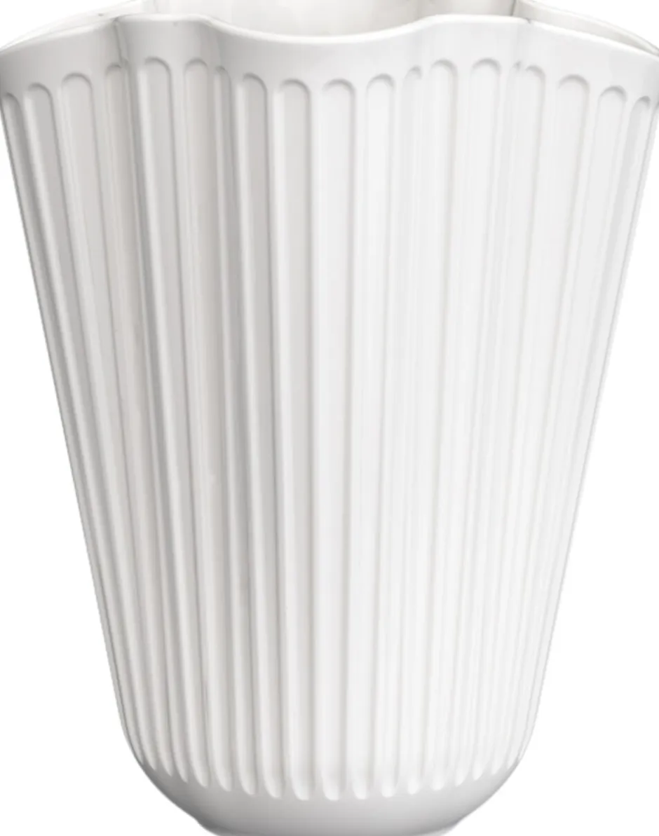 Vaser & Urtepotteskjulere<Kähler Hammershøi Unfold Vase H20. 5 cm hvid