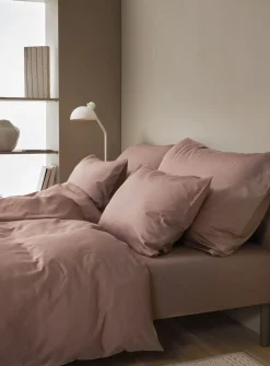Sengetøj & Lagner<Høie Harmoni stonewashed pudebetræk Varm rosa