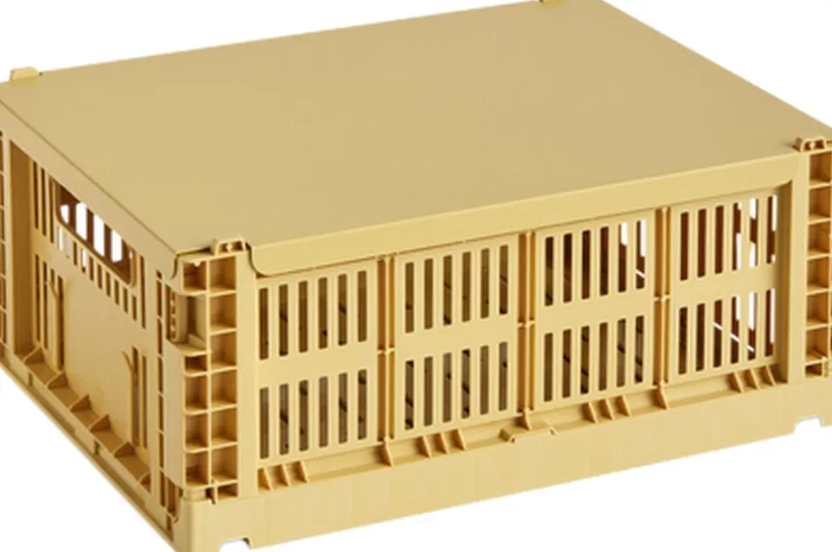 Opbevaring<Hay Colour Crate Lid Metal-Medium-G Golden yellow