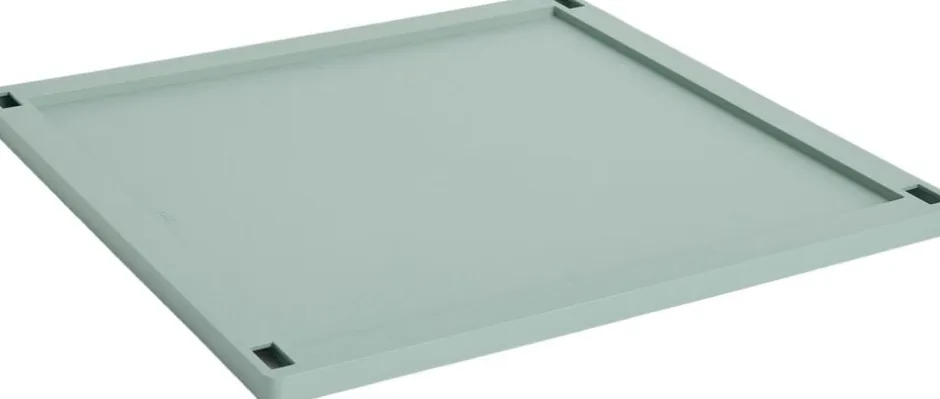 Opbevaring<Hay Colour Crate Lid Plastic-Large Square- Sage green