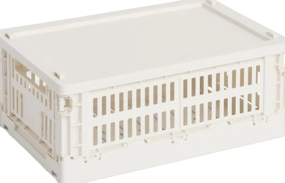 Opbevaring<Hay Colour Crate Lid Plastic-Small-Off-white