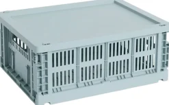 Opbevaring<Hay Colour Crate Lid Plastic-Medium-Dusty blue