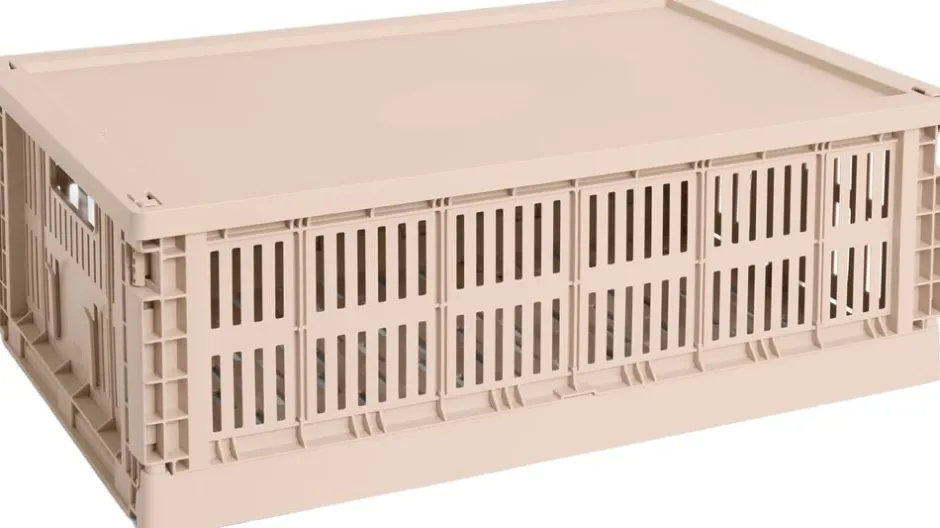 Opbevaring<Hay Colour Crate Lid Plastic-Large- Powder