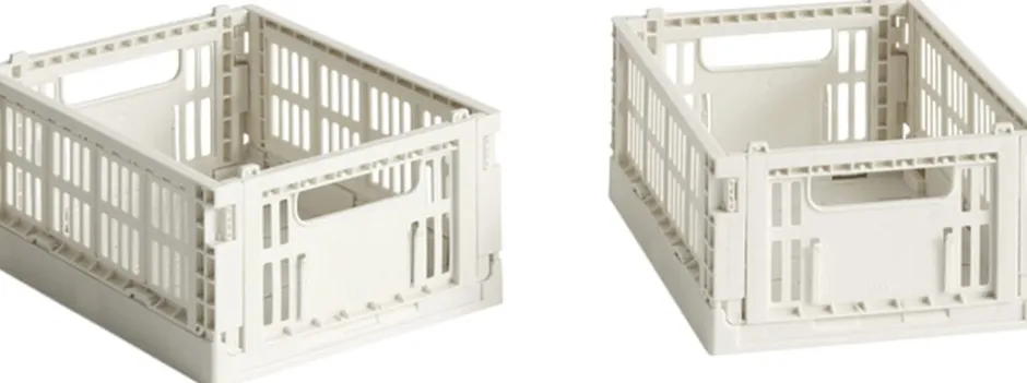 Opbevaring<Hay Colour Crate, Mini, 2 stk. Off-white