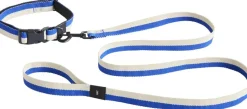 Til Boligens Kæledyr<Hay Dogs Leash-Flat M/L-Blue, off-w