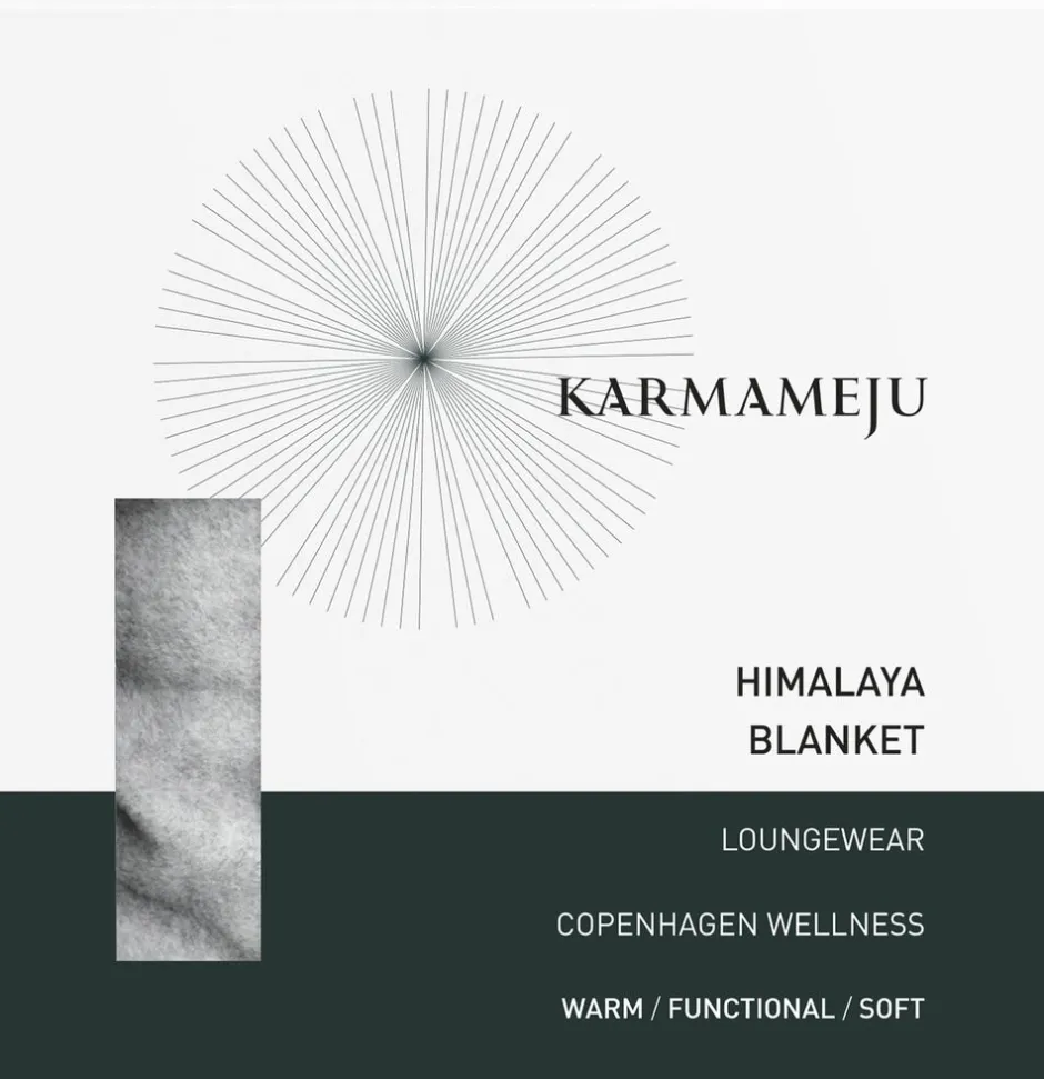 Plaider<Karmameju Skincare HIMALAYA FLEECETÆPPE - COLOUR / Light grey