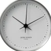 Ure & Vejrstationer<Georg Jensen HK VÆGUR STÅL/HVID 22CM