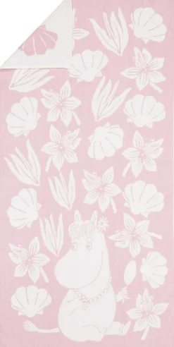 Håndklæder<Moomin Arabia Håndklæde, , Muslinger Rosa