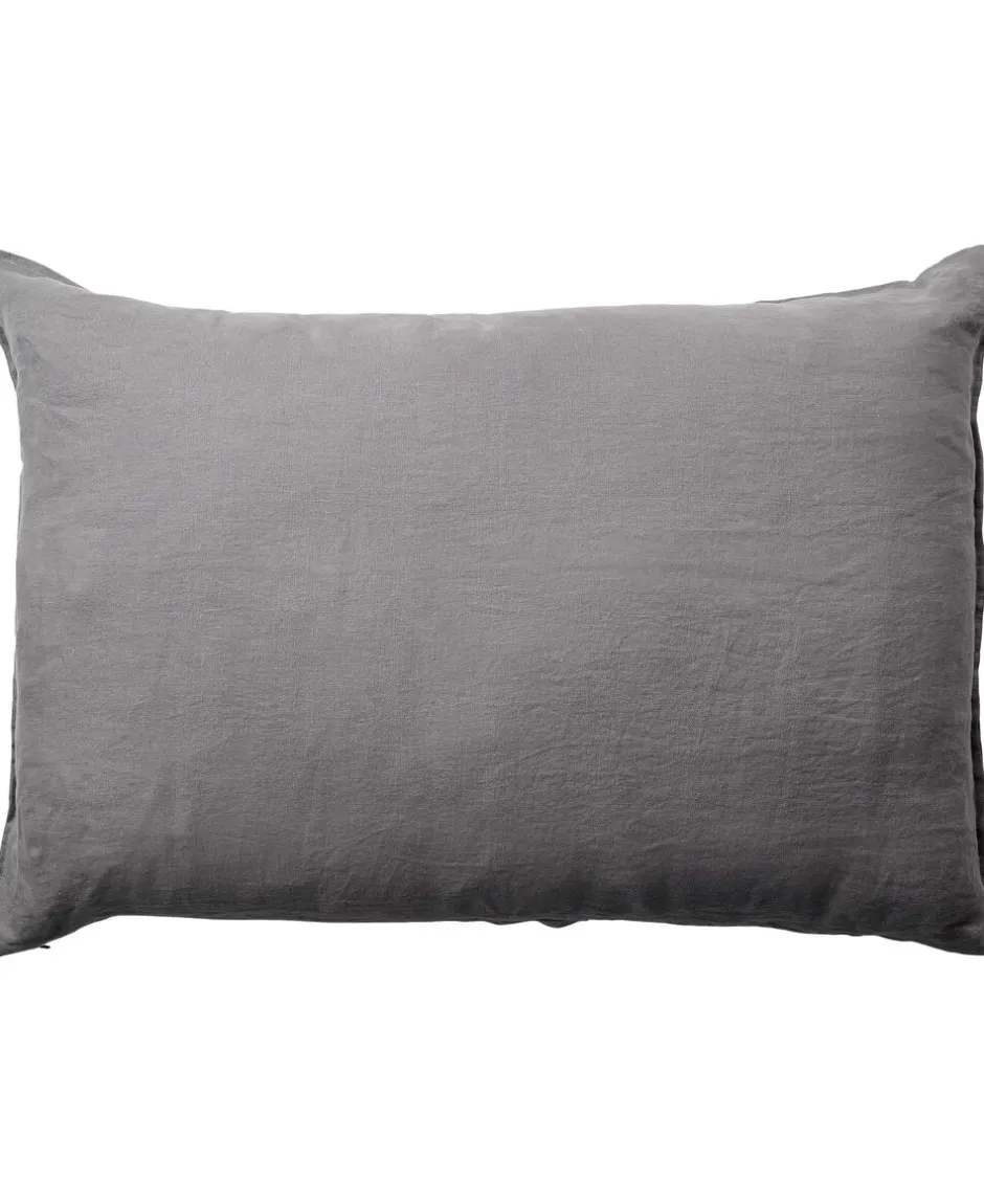 Puder<Magasin du Nord Collection Hør stonewashed gavlpude 60x90 grå
