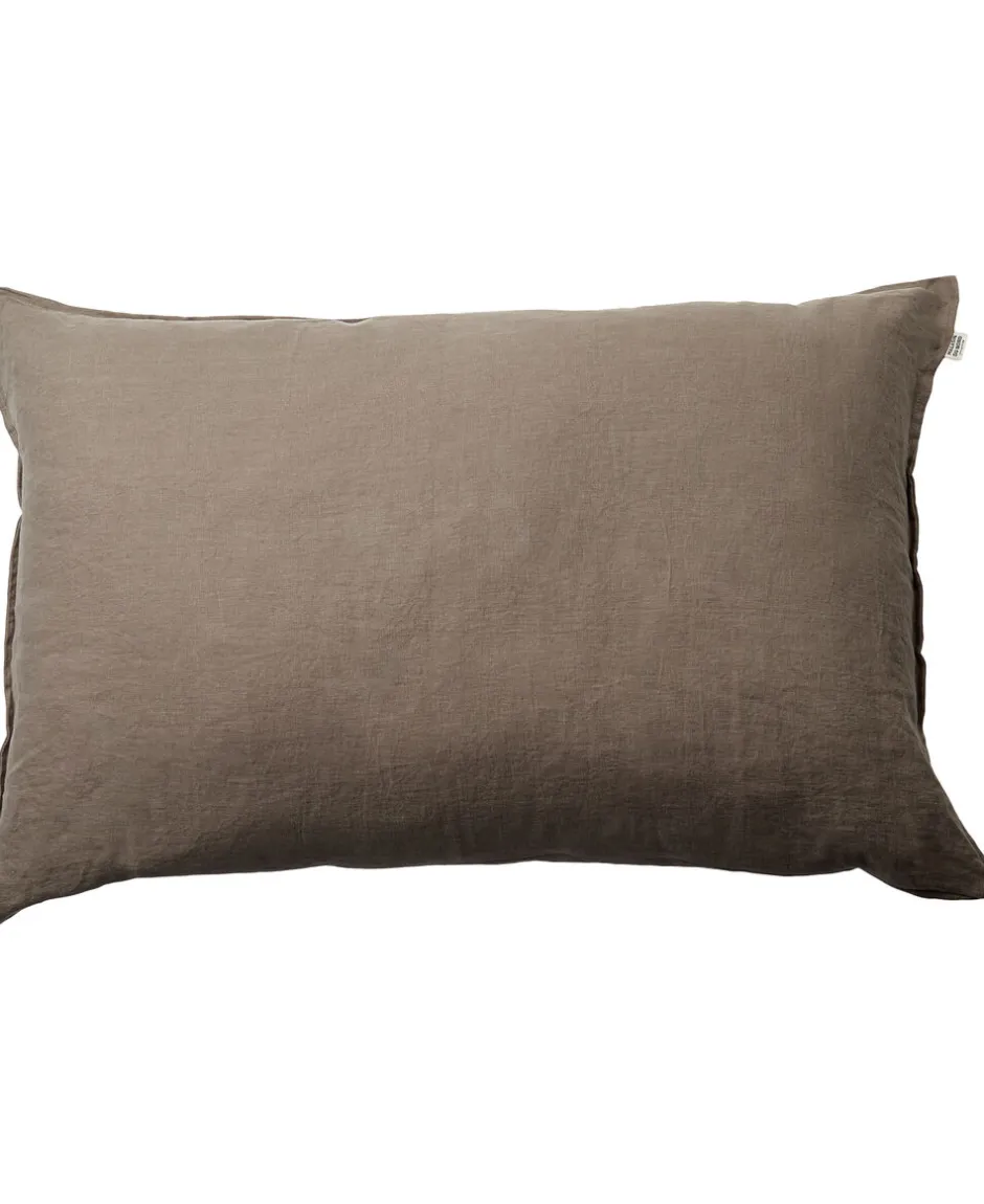 Puder<Magasin du Nord Collection Hør stonewashed gavlpude 60x90 taupe