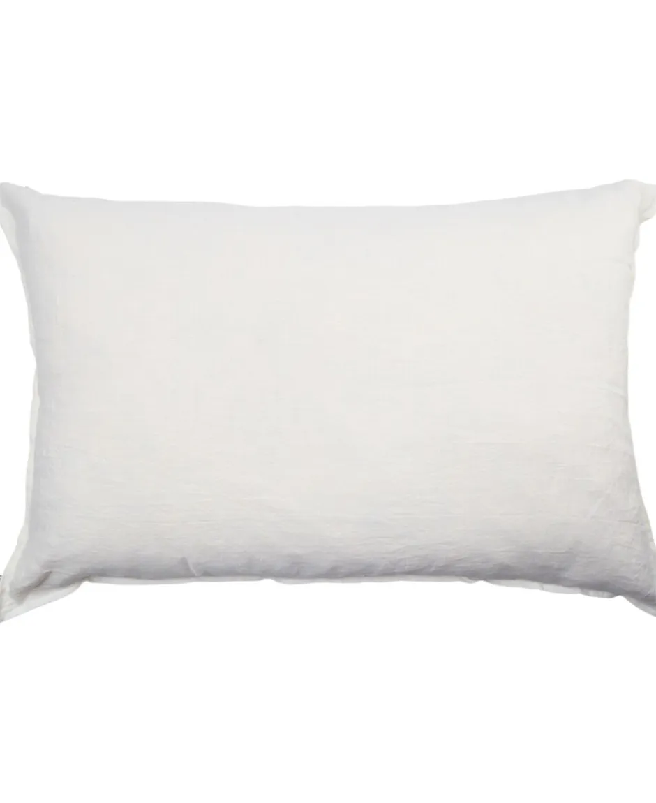 Puder<Magasin du Nord Collection Hør vasket gavlpude 60x90 cm. Hvid