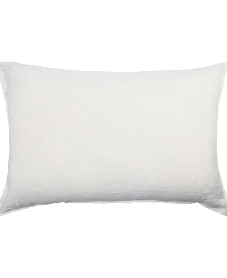 Puder<Magasin du Nord Collection Hør vasket gavlpude 60x90 cm. Hvid