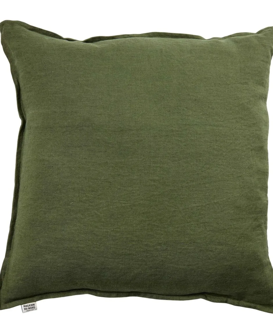 Puder<Magasin du Nord Collection Hør vasket pude Olivine 50x50